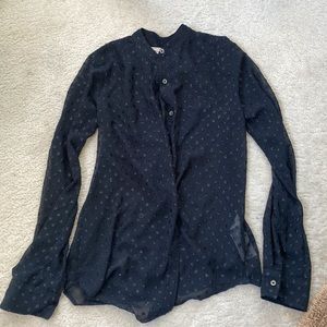 Abercrombie & Fitch Black Button Top XS